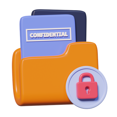 Documento confidencial  3D Icon