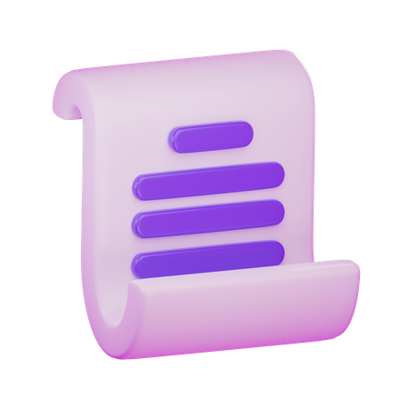 Documento de acordo  3D Icon