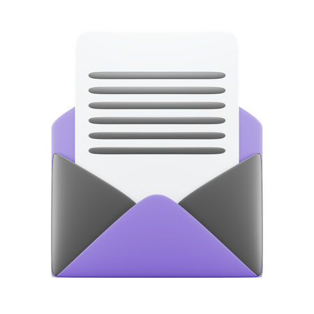 Correo de documentos  3D Icon