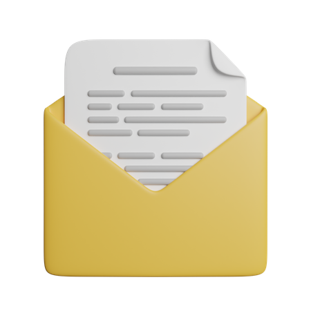 Correo de documentos  3D Icon