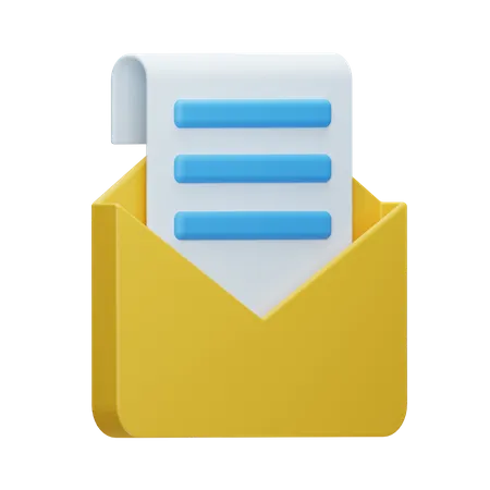 Correo de documentos  3D Icon