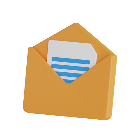 Correo de documentos  3D Icon