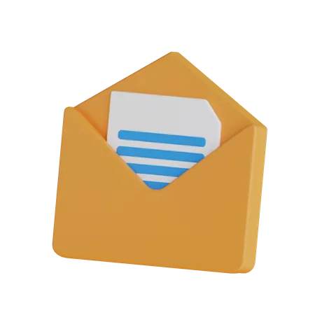 Correo de documentos  3D Icon