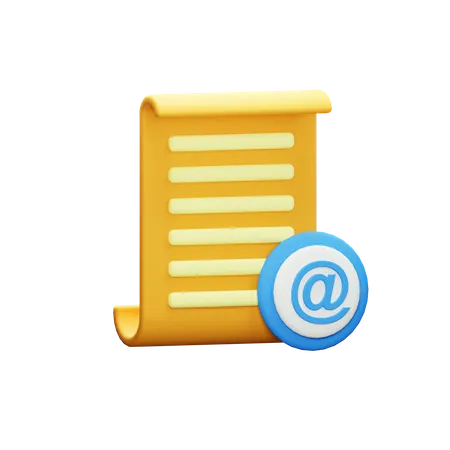 Documento de correo  3D Icon