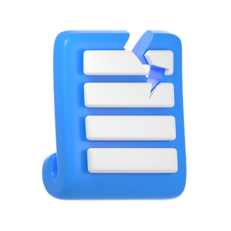 Documento corrompido  3D Icon