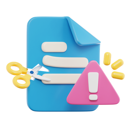 Cortar documento  3D Icon