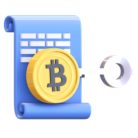 Documento criptomoeda  3D Icon