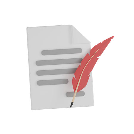 Documento de acordo  3D Icon