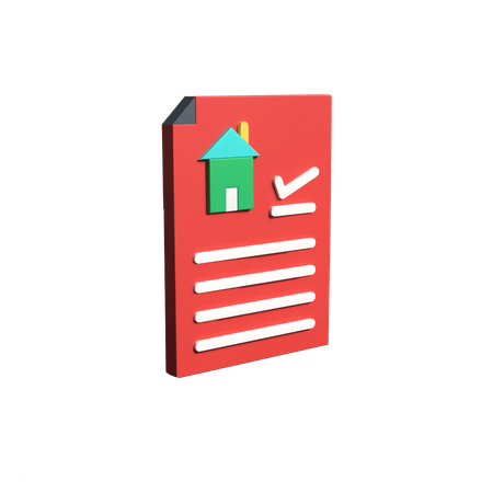 Documento de arrendamiento  3D Icon