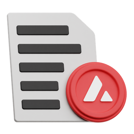 Documento de avalancha  3D Icon