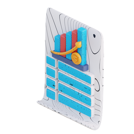 Documento de dados  3D Icon