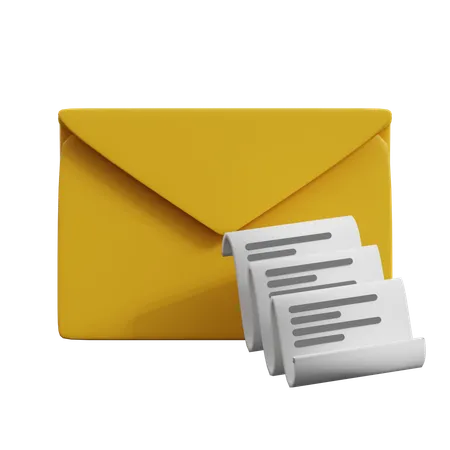 Documento de e-mail  3D Icon