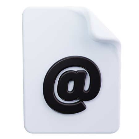 Documento de e-mail  3D Icon