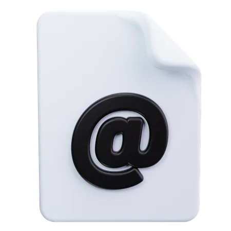 Documento de e-mail  3D Icon