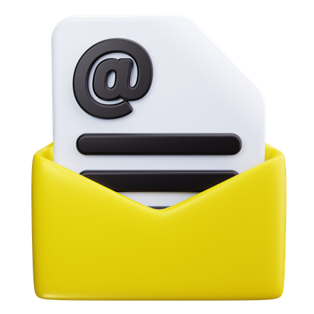 Documento de e-mail  3D Icon