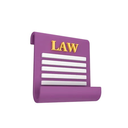 Documento legal  3D Icon