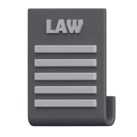 Documento legal  3D Icon