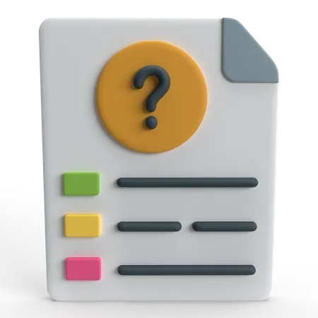 Papel de preguntas  3D Icon