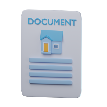 Documento de propiedad  3D Icon