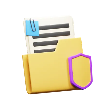 Documento de seguridad  3D Icon