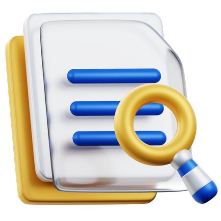 Documento de transparencia  3D Icon