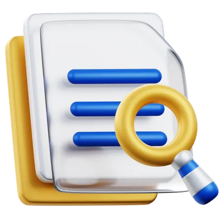 Documento de transparencia  3D Icon