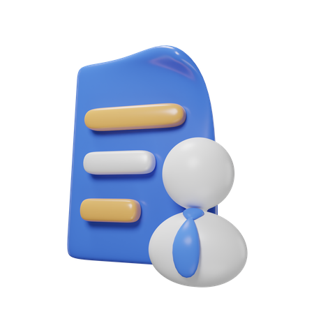 Empleado del documento  3D Icon