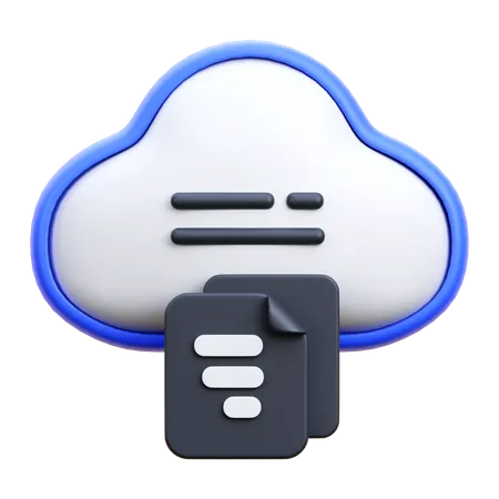 Documento en la nube  3D Icon