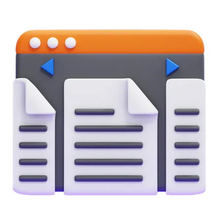 Documento en línea  3D Icon