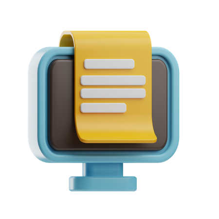 Documento en línea  3D Icon