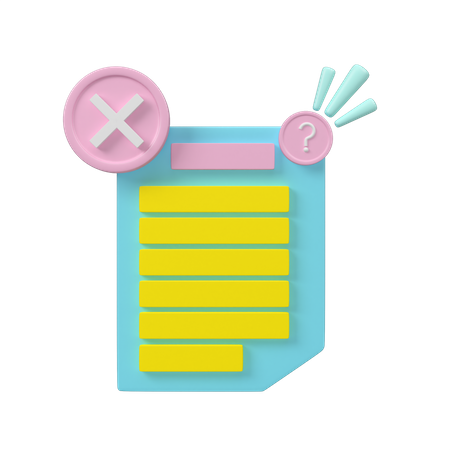 Documento equivocado  3D Icon