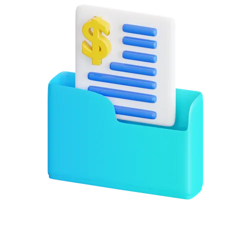 Documento de fatura  3D Icon