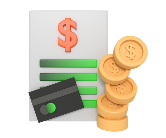 Documento financeiro  3D Icon