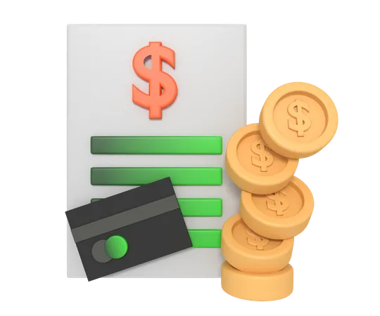 Documento financeiro  3D Icon