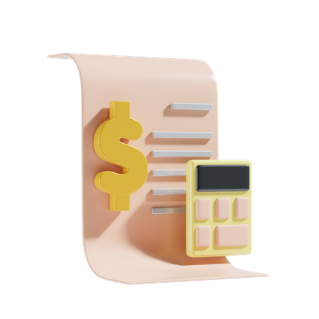 Documento financeiro  3D Icon