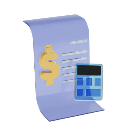 Documento financeiro  3D Icon