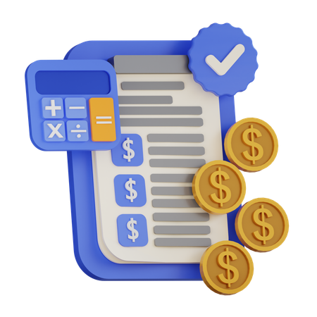 Documento financeiro  3D Icon