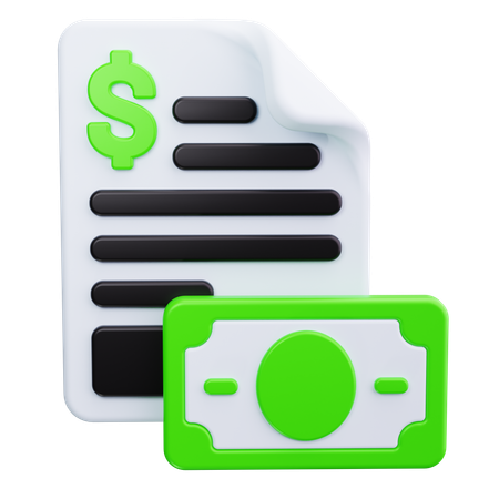 Documento financeiro  3D Icon