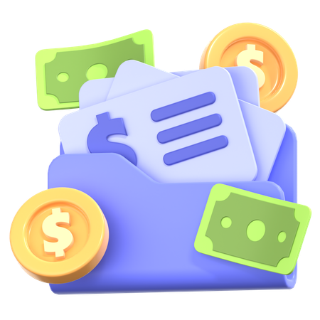 Documento financeiro  3D Icon