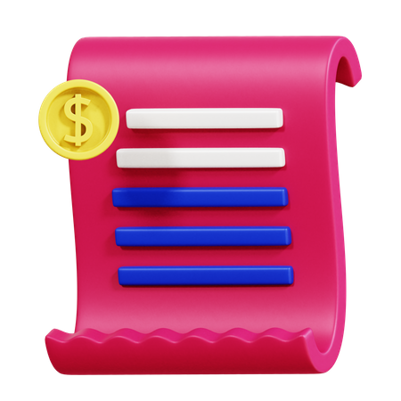 Documento financeiro  3D Icon