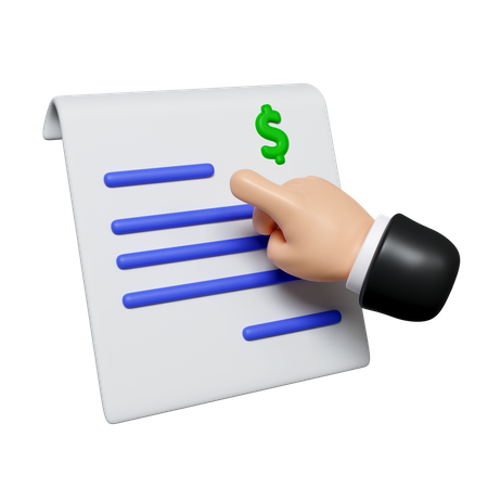 Documento financeiro  3D Icon