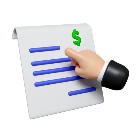 Documento financeiro  3D Icon