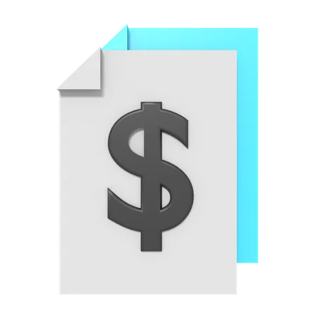 Documento financeiro  3D Icon