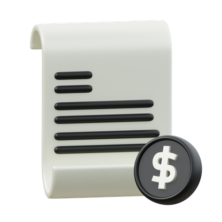 Documento financeiro  3D Icon