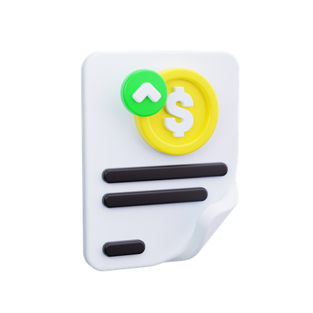 Papel financiero  3D Icon