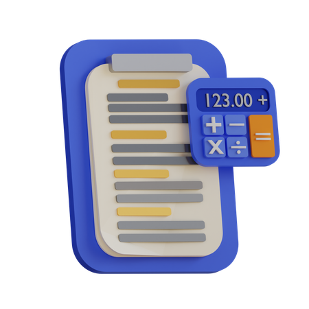 Documento financiero  3D Icon