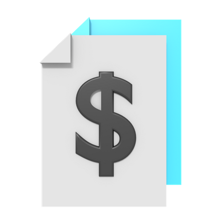 Documento financiero  3D Icon