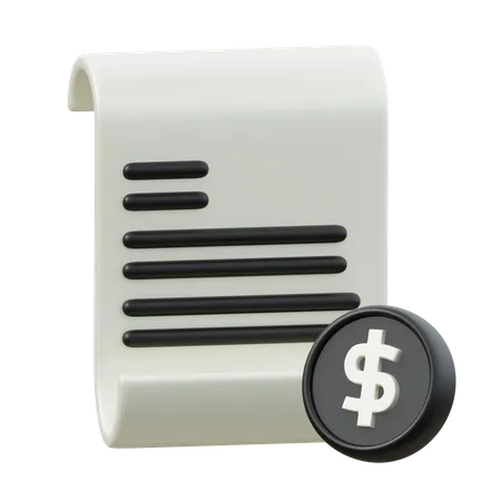 Documento financiero  3D Icon