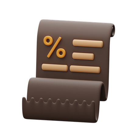 Documento fiscal  3D Icon