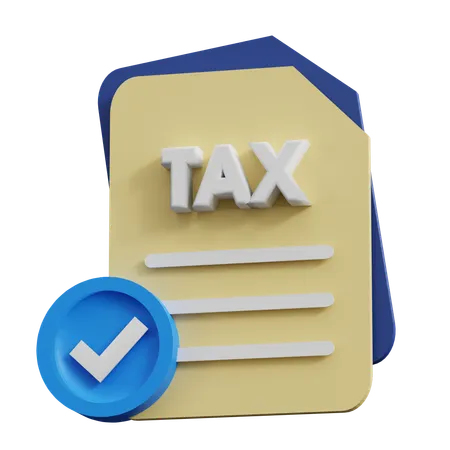 Documento Fiscal Aprovado  3D Icon